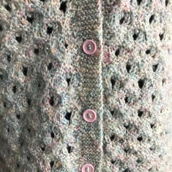 Vintage Hand-Crocheted Cottagecore Cardigan - Picture 4 of 4